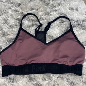 Victoria’s Secret Sports bralette pink and black size small